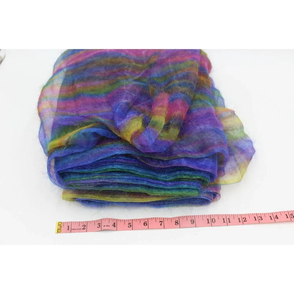 Mesh Fabric Tulle Sheer Cloth Fuzzy Rainbow Craft Sewing Colorful Yards New